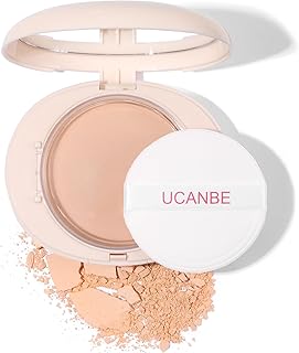 UCANBE Polvo facial prensado 2 en 1 y maquill...