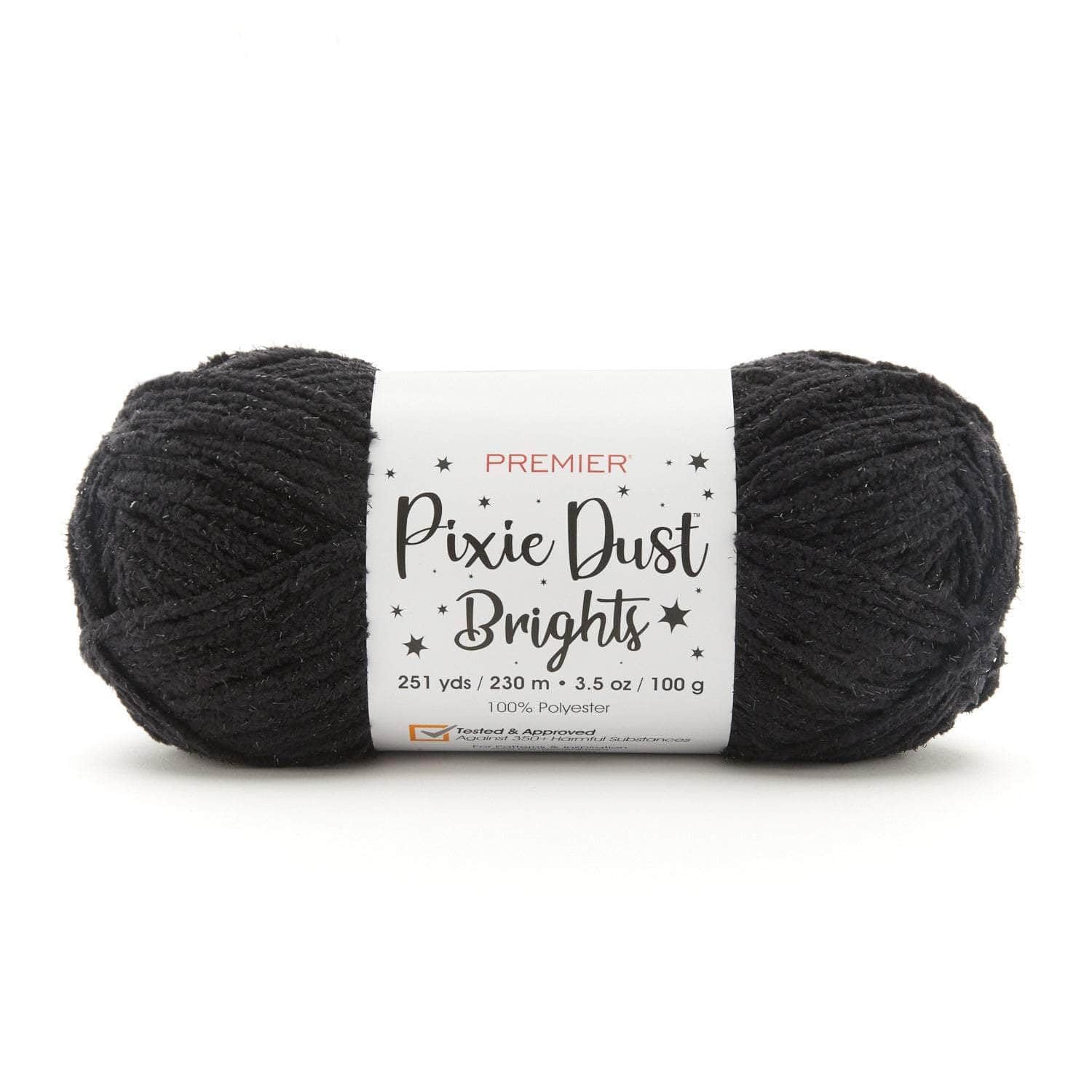 Hilo negro Premier Pixie Dust Brights 2096-11 para tejer sin nudos