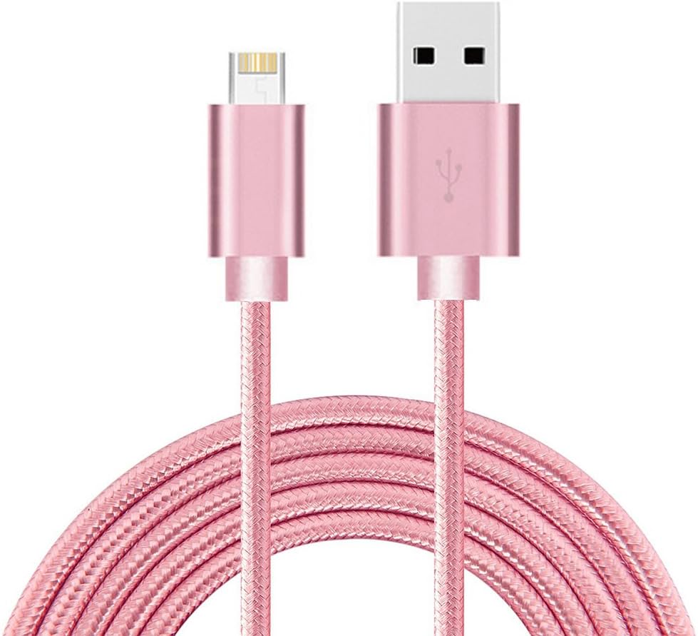 Micro USB Cable, Bnest Date Cable Basket USB with 2 Different Connecting Sides Compatible for Apple Samsung and Most Android Smartphone (Rose Gold)