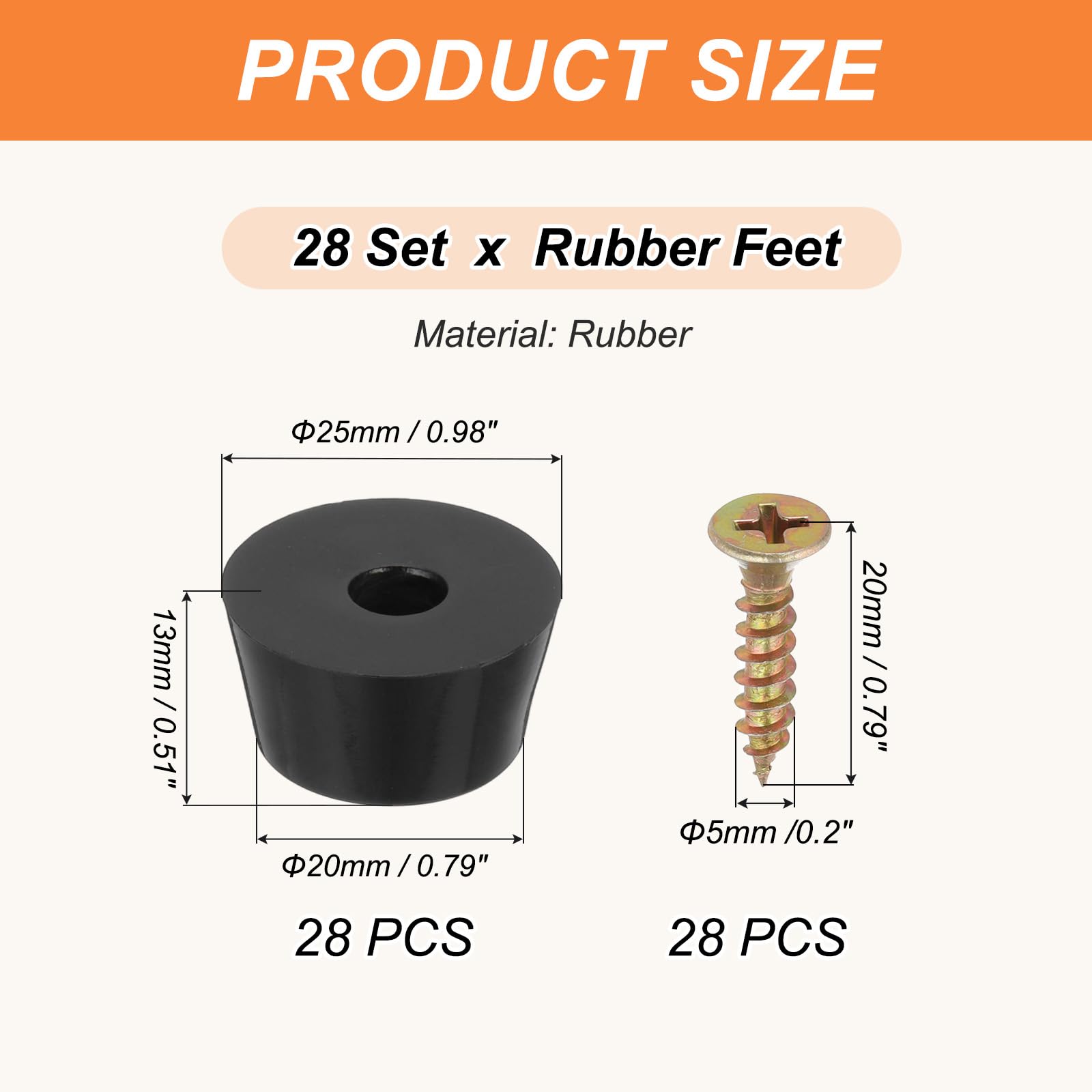 PATIKIL 28 Set Rubber Feet - Image 2