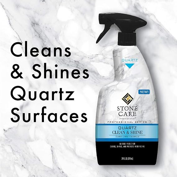 Stone Care International Quartz Cleaner and Polish - 24 Ounce (2 Pack) - Clean & Shine Your Quartz Countertops Islands and Stone Surfaces with UV Protection