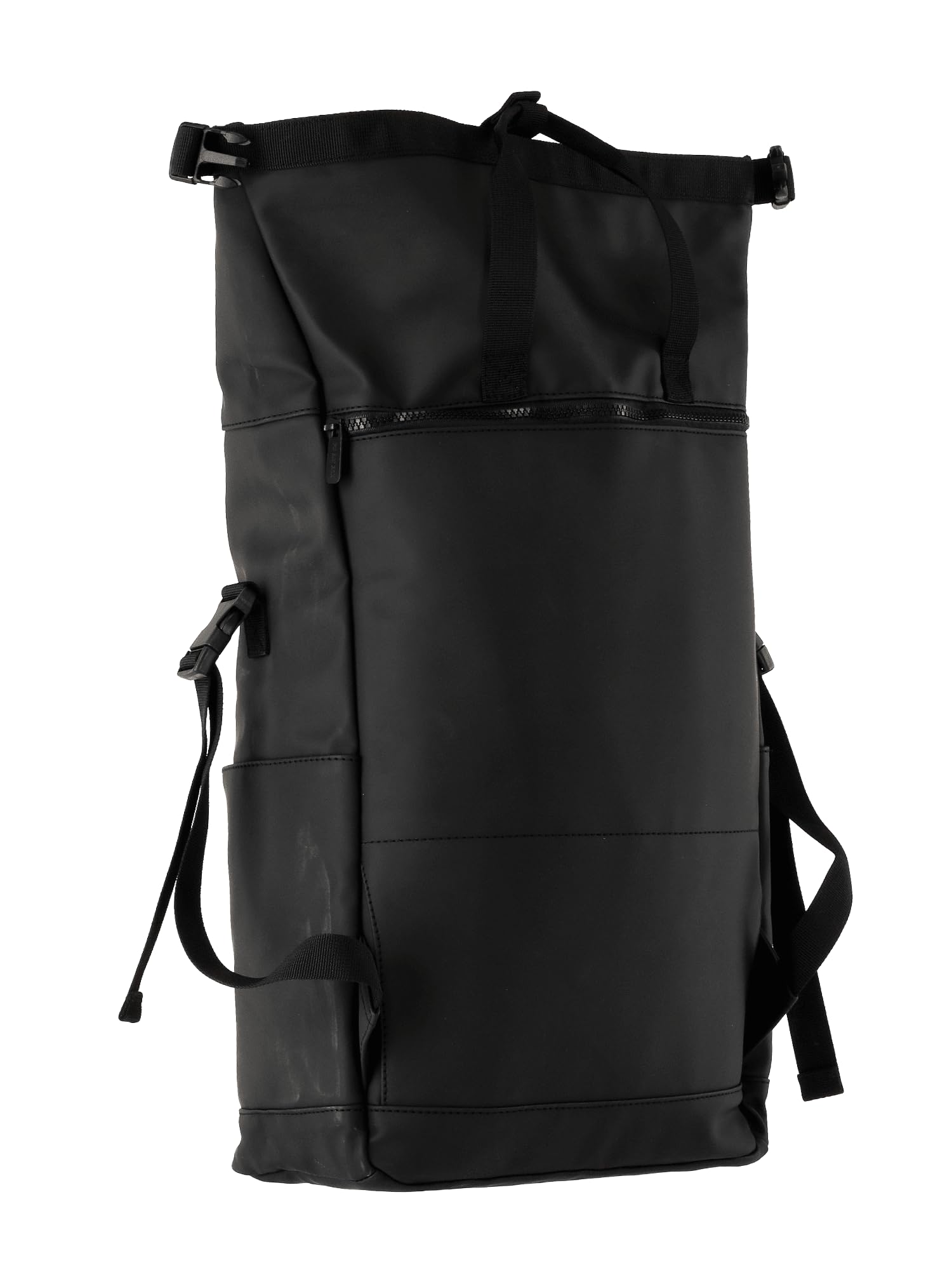 FC Bayern München Rucksack Rolltop Schwarz I Fußball I Schule I Sport I 43 x 27/37 x 15 cm