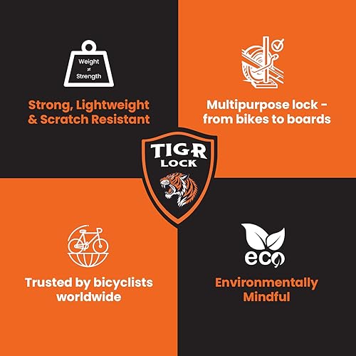 Miniatura 7 de TiGr Mini candado azul para bicicleta con soporte cerradura en U flexible fuerte y ligera para cualquier bicicleta scooter eléctrico u otras