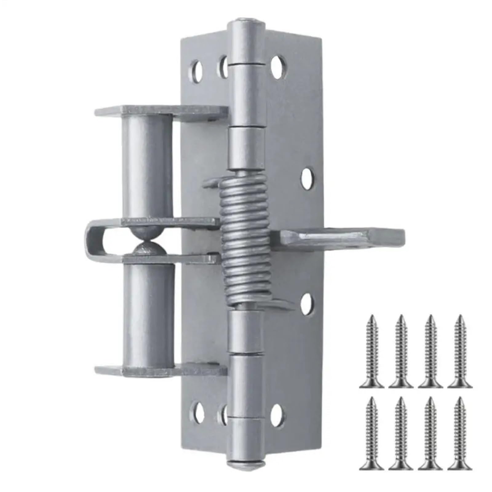 Self-Opening Spring Hinges, Heavy Duty Self-Closing Door Spring Hinge(Silver)