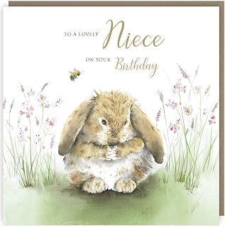 Tracks Wonderful NIECE Birthday Love Country Foil Fleck Greeting Card, 159cm x 159cm / 6.25 x 6.25 Inches