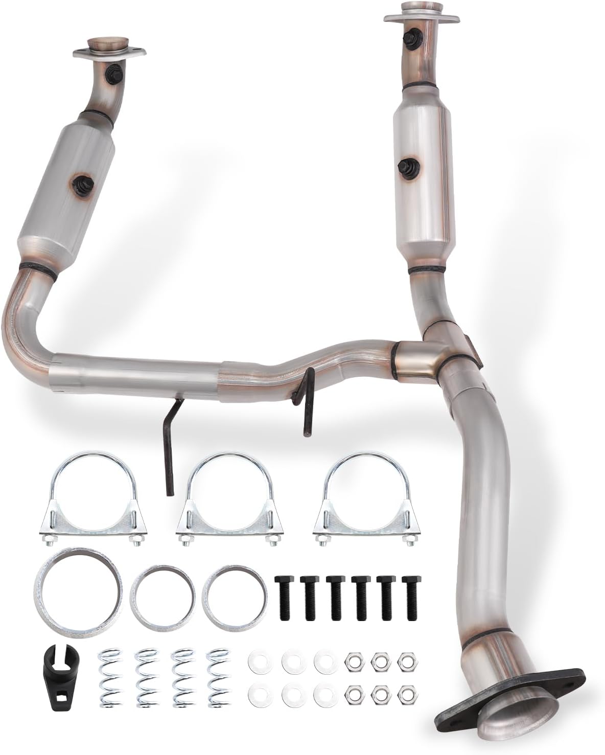 High Flow Catalytic Converter Kit Compatible with F150 2009-2010 & Expedition 2007-2014 & Navigator 2007-2014 5.4L V8, Replace# 53904 50567 645282 30497 EPA Compliant