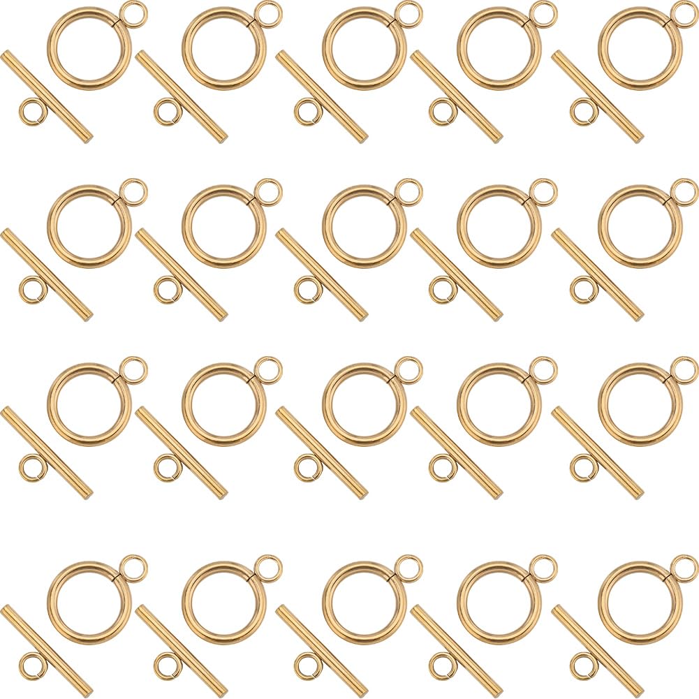 SUNNYCLUE 1 Box 10 Stück 5 Stile Echte 18 Karat Vergoldete