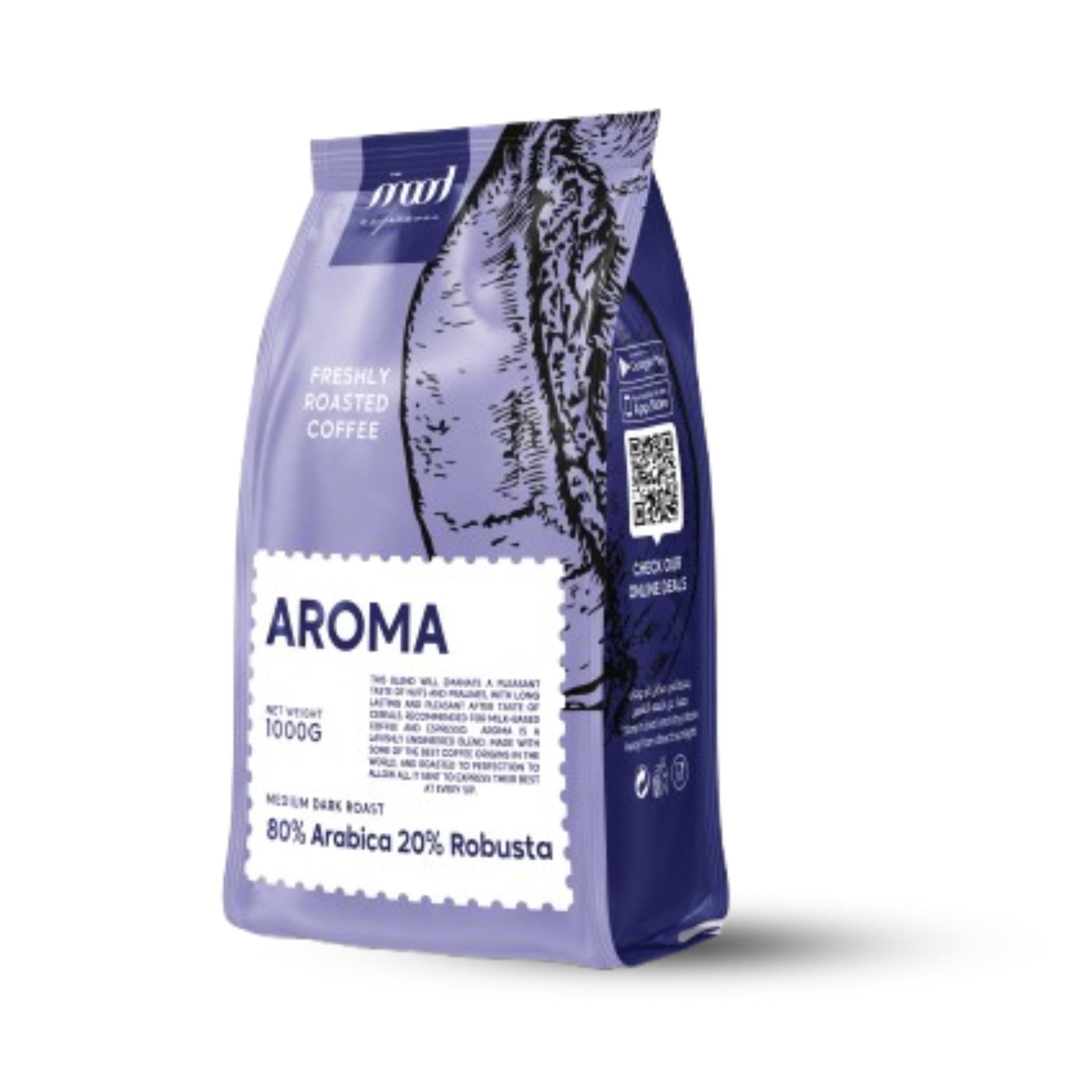 Mood Espresso - Aroma Roasted Coffee Beans 1000g Rich & Aromatic Flavor