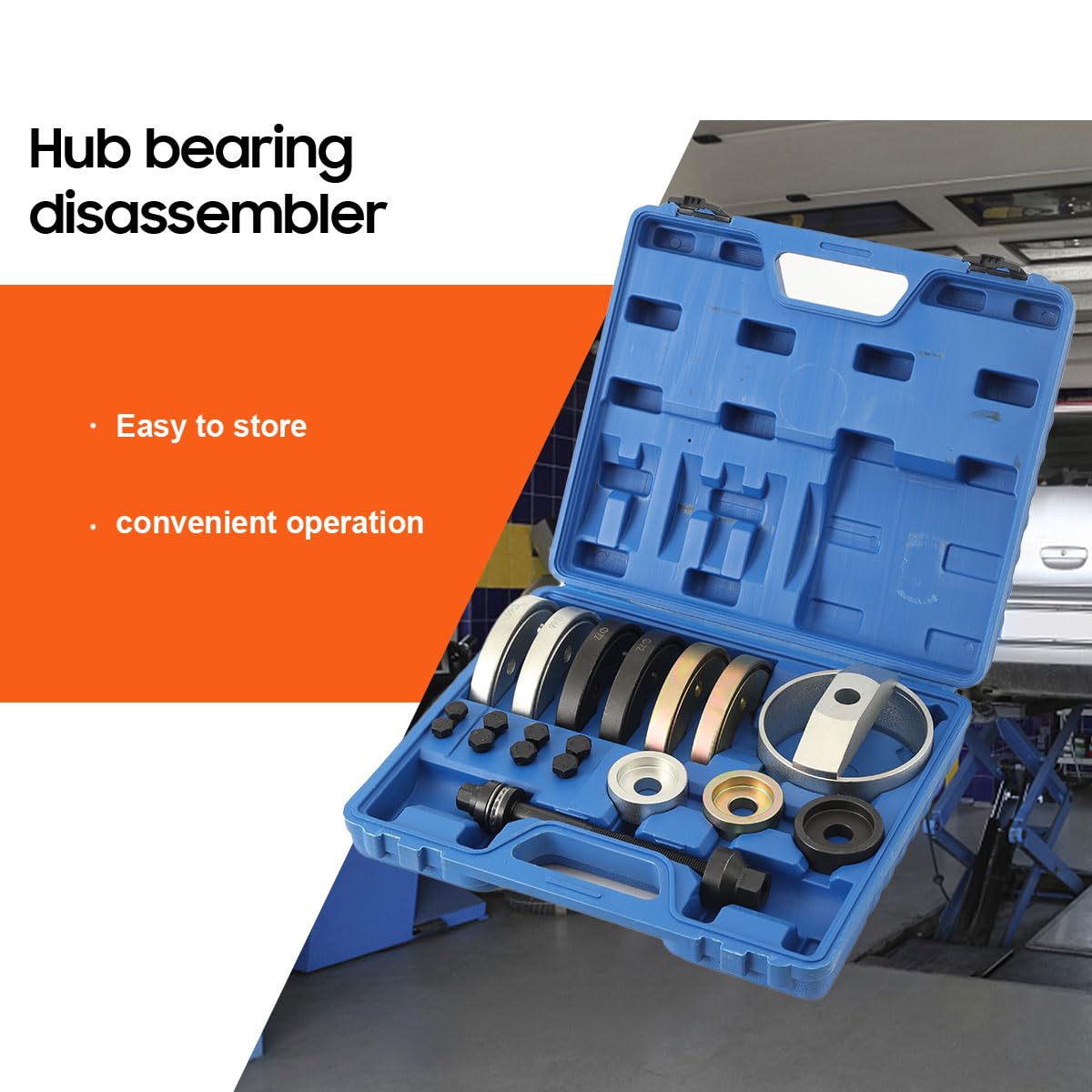 Lot de 20 outils de roulement de roue compacts - Outils de montage pour unités de stockage compactes de 62 mm, 66 mm, 72 mm