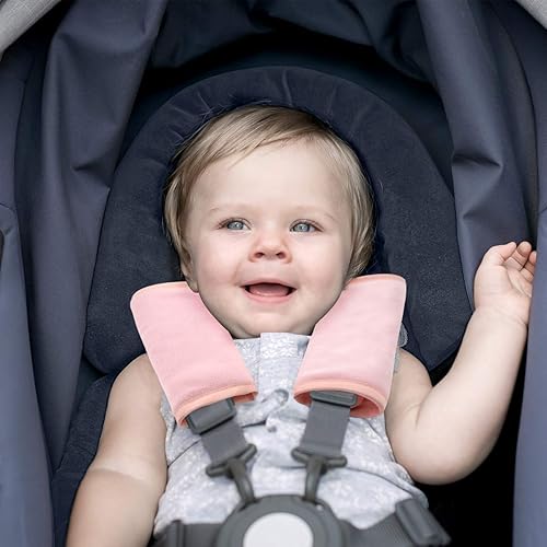 Miniatura 101 de COOLBEBE Correas de asiento de automóvil para bebés y niños, fundas de cinturón de seguridad súper suaves para todos los asientos de Negro