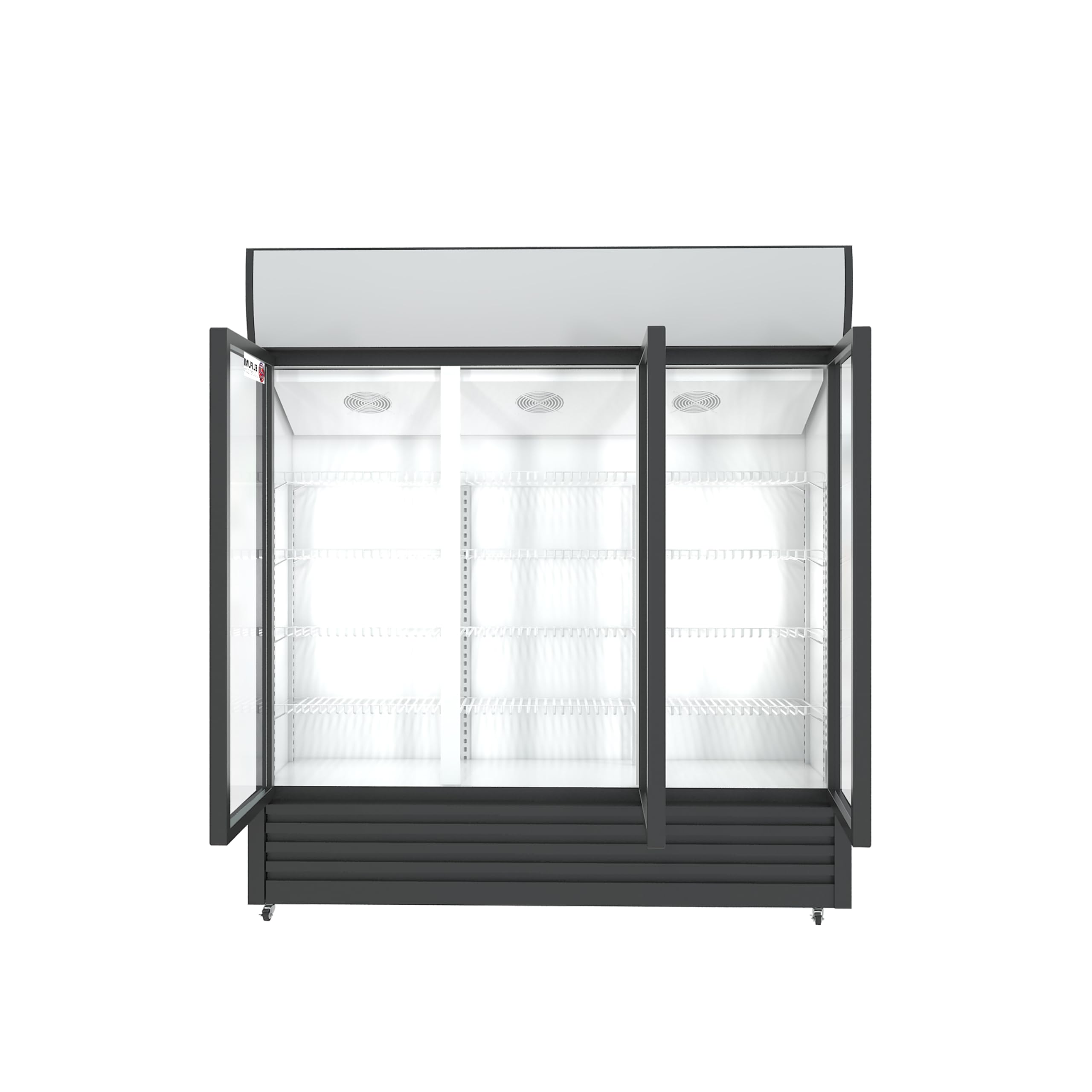Armario Expositor Refrigerado Profesional para Bebidas | Opciones 1000L 2 Puertas o 1400L 3 Puertas | Frigorífico Hostelería Acero Inoxidable LED