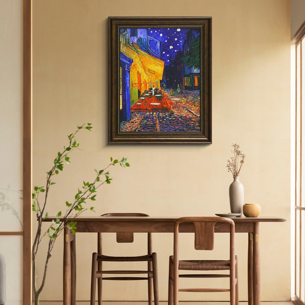Amazon.co.jp: 阪画屋正規品 ゴッホ 「夜のカフェテラス」 手描き風