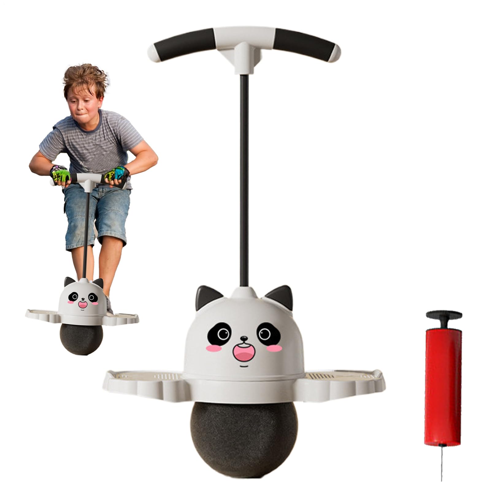 Bastone per Bambini | Divertente Giocattolo per Saltare con Animali | Stick Giocattolo da Salto Antiscivolo con Maniglia | Attrezzatura Rimbalzante Luminosa Bilanciata