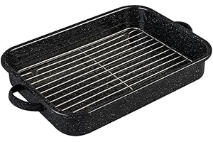 Revere Ware Granite Reversible Rack Roasting Pan (Speckled Black)