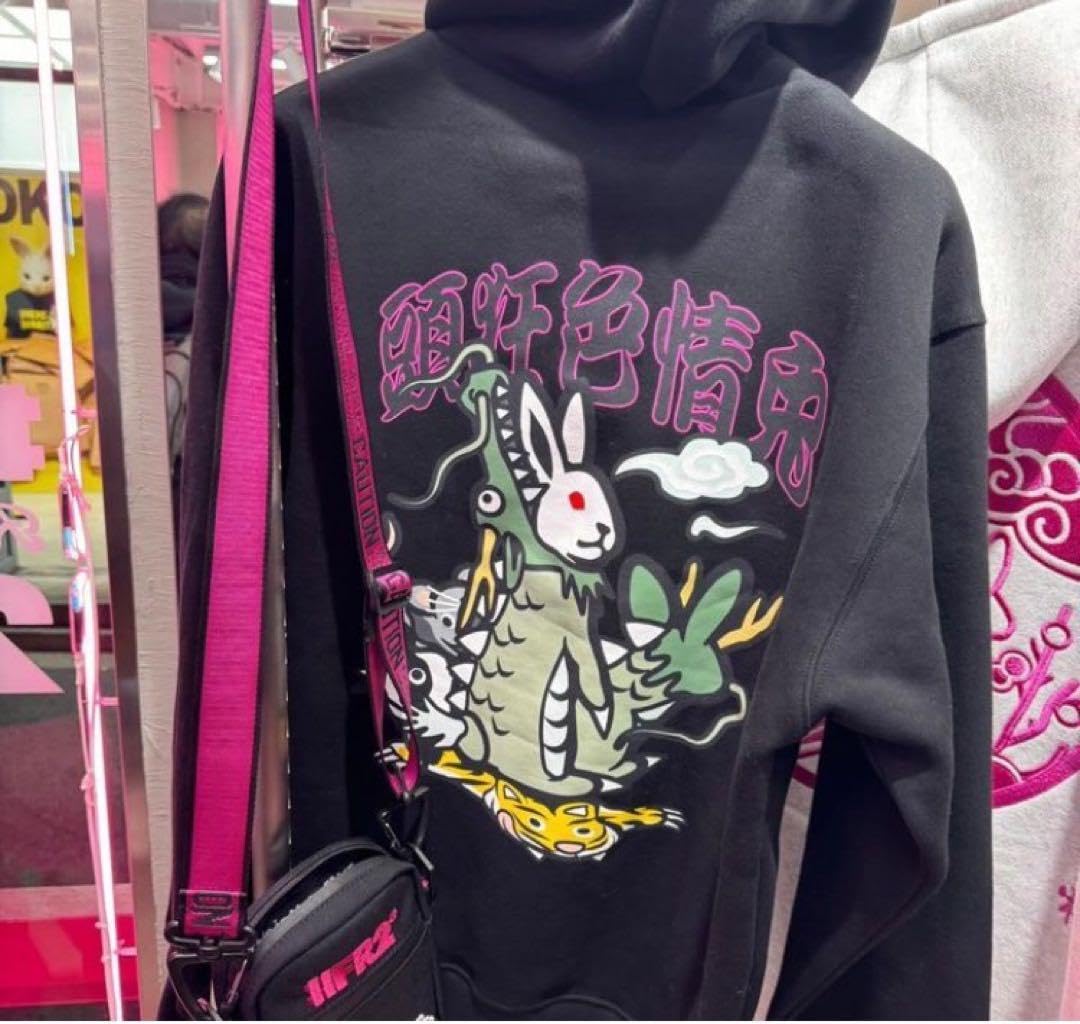 新品 FR2梅 2024 新年限定パーカー new year Hoodie 黒