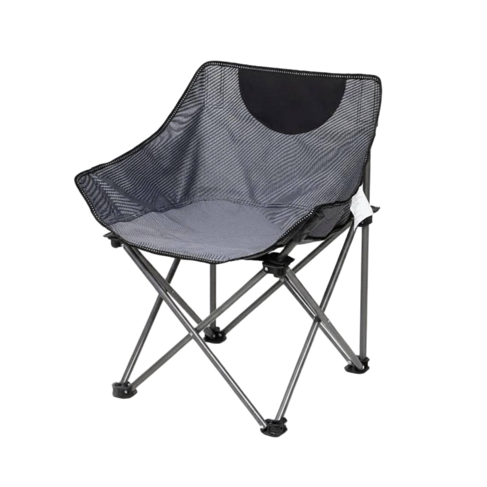 Foldable Folding Moon Chair Compact Fold Folding Camping Chair Lightweight Outdoor Seating Comfortable Backrest for Campers, Anglers, Gray-image-34