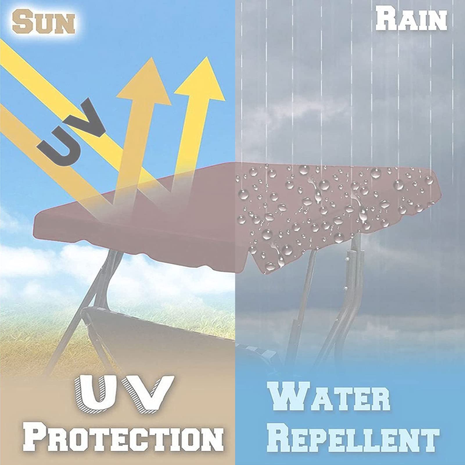 Copertura Tettuccio Per Dondolo Da Giardino - Impermeabile E Anti-UV Verde - Foto 3