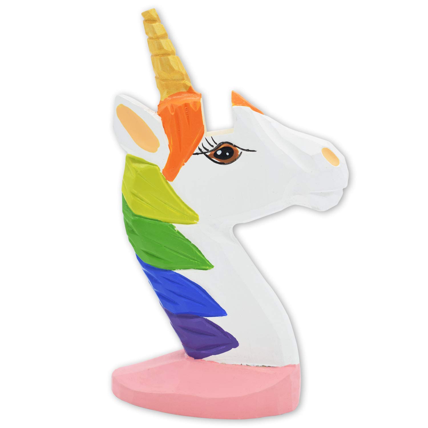 Handgefertigter Holzschnitzerei Brillenhalter Ständer Sonnenbrille Display Ständer Home Office Schreibtisch Dekor Geschenk (Einhorn)