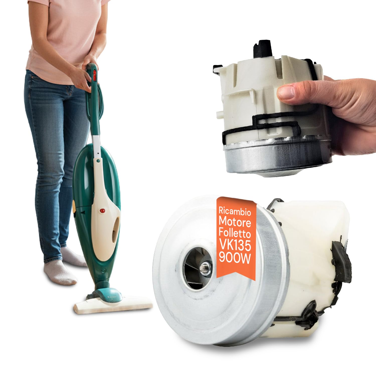 Avilia - Motore Folletto VK135 900W 220/240V Alta Qualità per Ricambio Aspirapolvere, Facile Installazione e Prestazioni Potenti e Durature