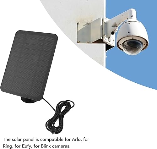 Miniatura 3 de Cargador solar para exteriores con panel solar de 4 W 5 V con soporte ajustable de 360 grados, impermeable IP65 para cámara de seguridad Blink