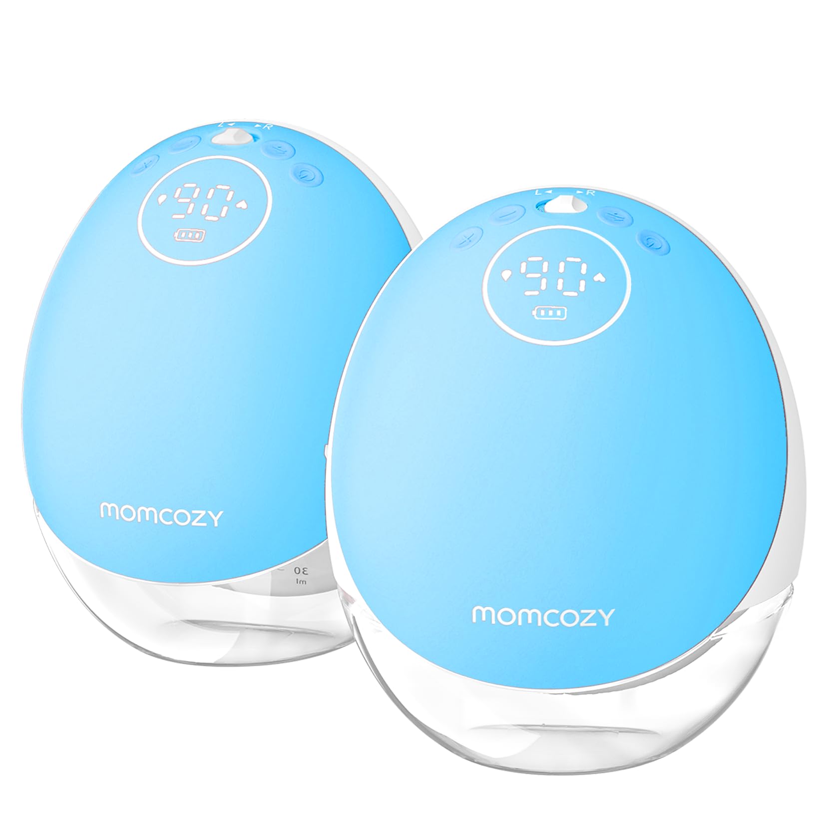 Momcozy Mobile Flow Milchpumpe, M9 App-gesteuert mit mehreren Modi, 2 Stück, Himmelblau