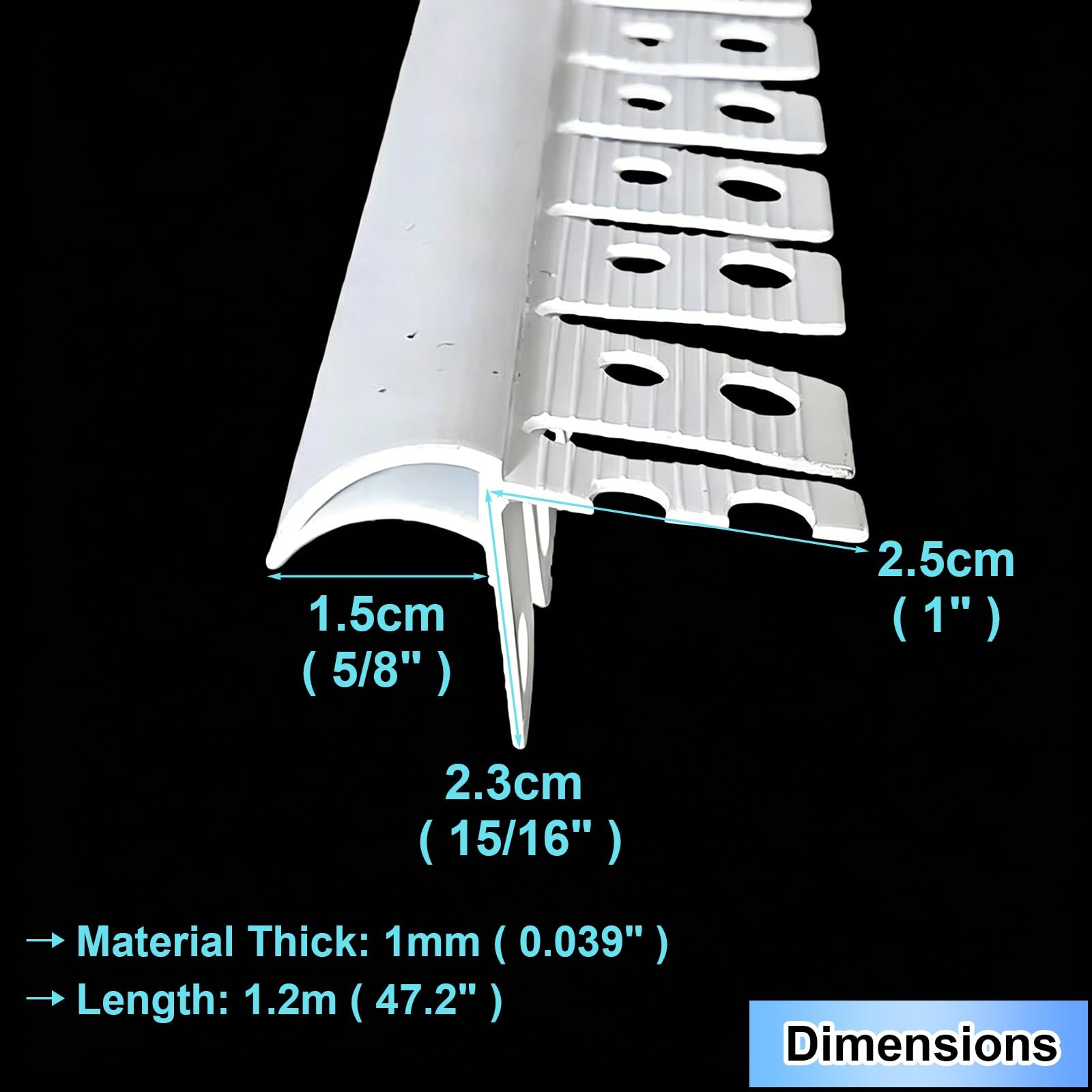 LXLZYXSF Perfil Vierteaguas para Borde Exterior De Pared O Techo Flexible Y Moldeable Moldura Desviadora De Agua De Lluvia Plástico Recortable(L-140cm/55.1inch/4.6ft)