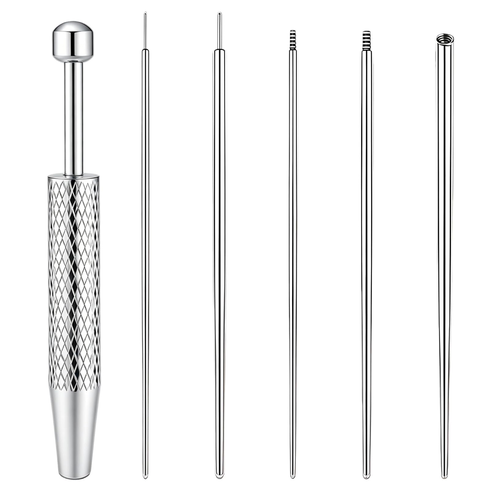 Set de Herramientas para Piercing 6 Piezas, Abridor de Bolas, Cateter, Aguja y Cambio para Oreja Nariz Labio