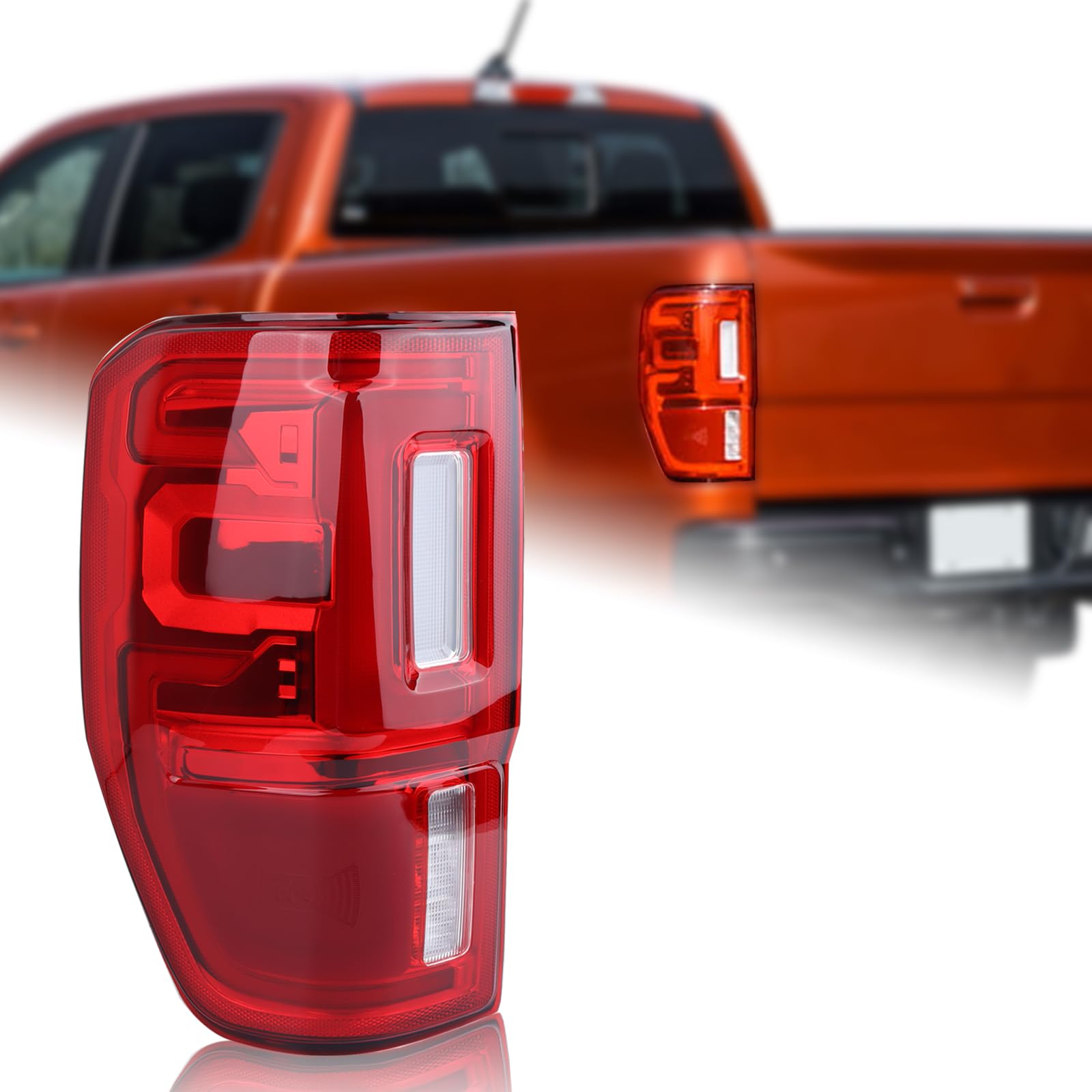 LED Tail Light Rear Lamp Assembly w/Blind Spot (Module NOT Included) Compatible with 2019-2023 Ford Ranger Left Driver Side KB3Z-13405-G