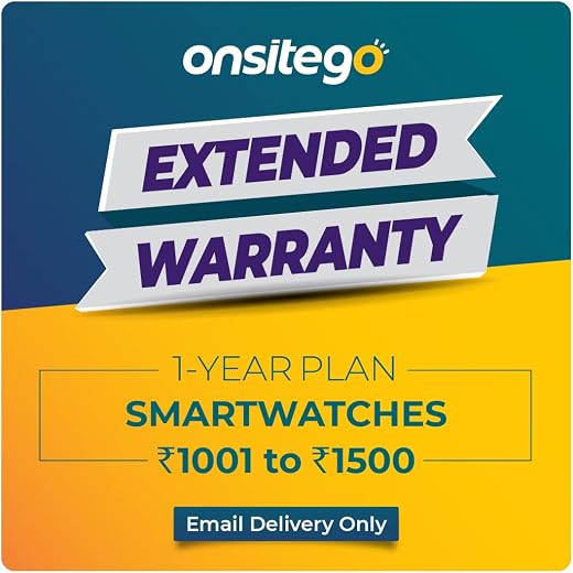 Onsitego 1 Year Extended Warranty for Smartwatches from Rs.1001-1500 (Email Delivery - No Physical Kit)