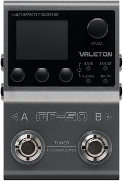 Valeton GP-50 - Multi-Effects Guitar Pedal with Amp Models, Cab Sims, FX, Looper, Tuner & USB Audio