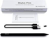 Vista 7 de Lápiz capacitivo compatible con iPhone/iPad/Samsung Galaxy Tab A9+, lápiz activo para teléfonos y tablets Android y iOS, recargable, lápiz de alta