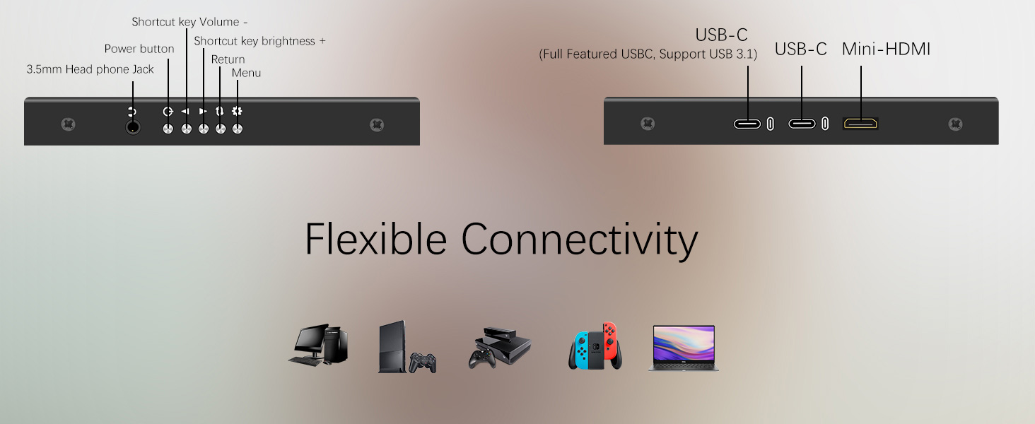 Amazon.co.jp: 12.3インチタッチスクリーンセカンダリーモニター、IPS