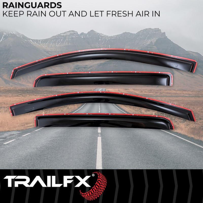 Rainguard TFX 4-PC Window Vents Low Profile In-Channel Smoke Acrylic
