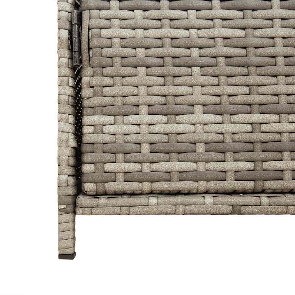 vidaXL Armadietto Portaoggetti Giardino Grigio 83x45x76 cm Polyrattan
