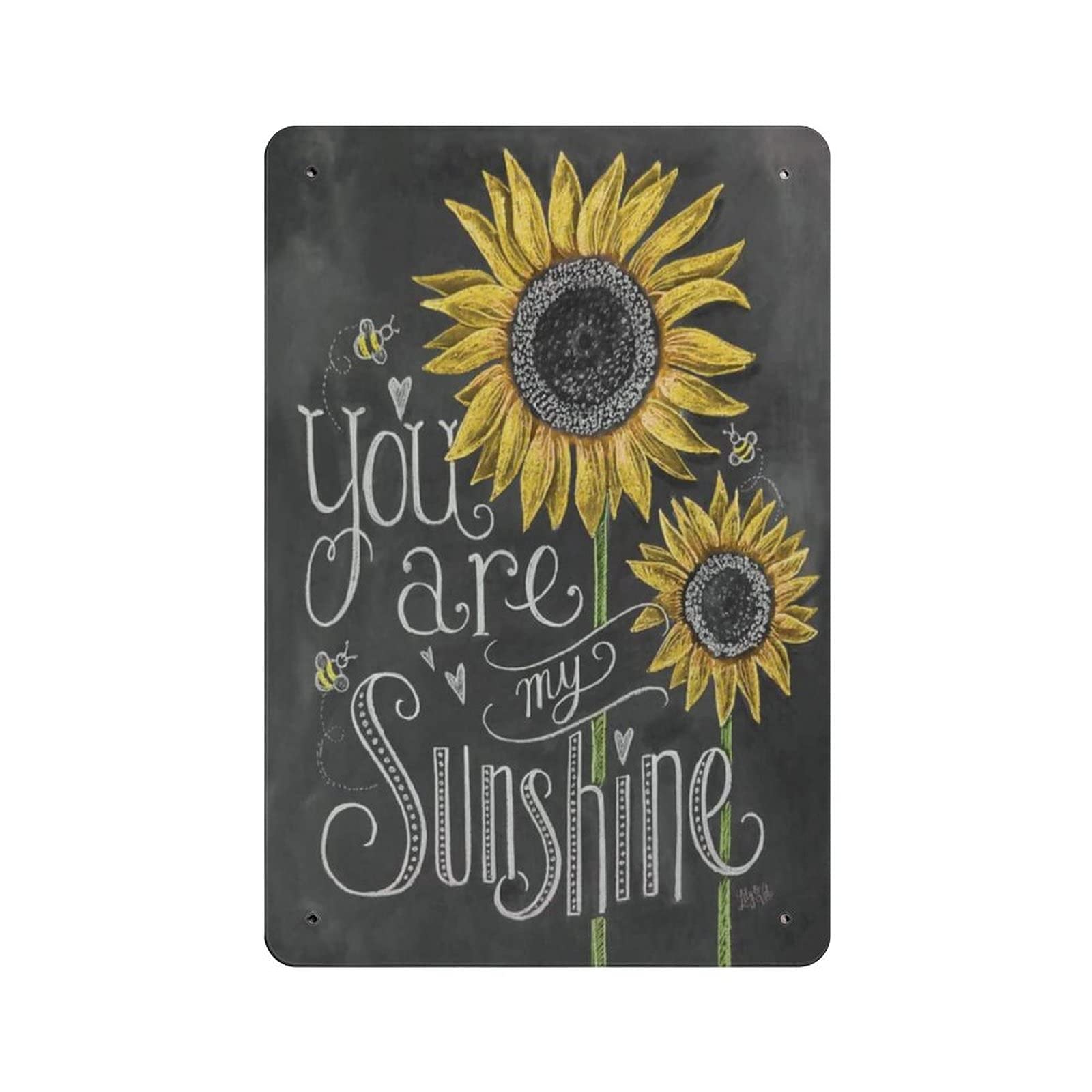 rayprint You Are My Sunshine Retro Metal Sign Wall Decor Art Iron Printing Metal Poster Home Bar Cafe Club Garden Farm Decor 12x8in (30x20cm)