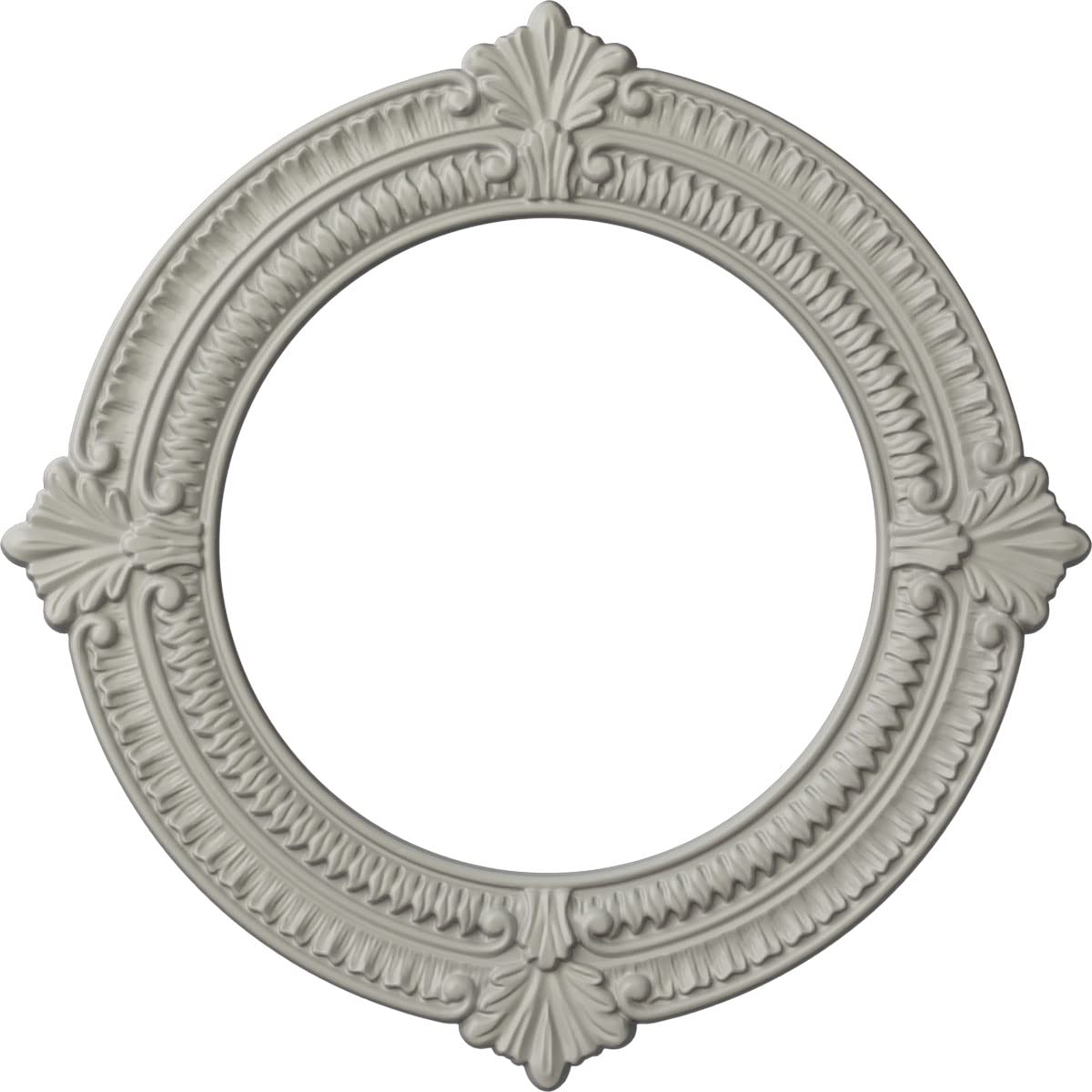 13 1/8"OD x 8"ID x 5/8"P Benson Ceiling Medallion (Fits Canopies up to 8"), Hand-Painted Pot of Cream
