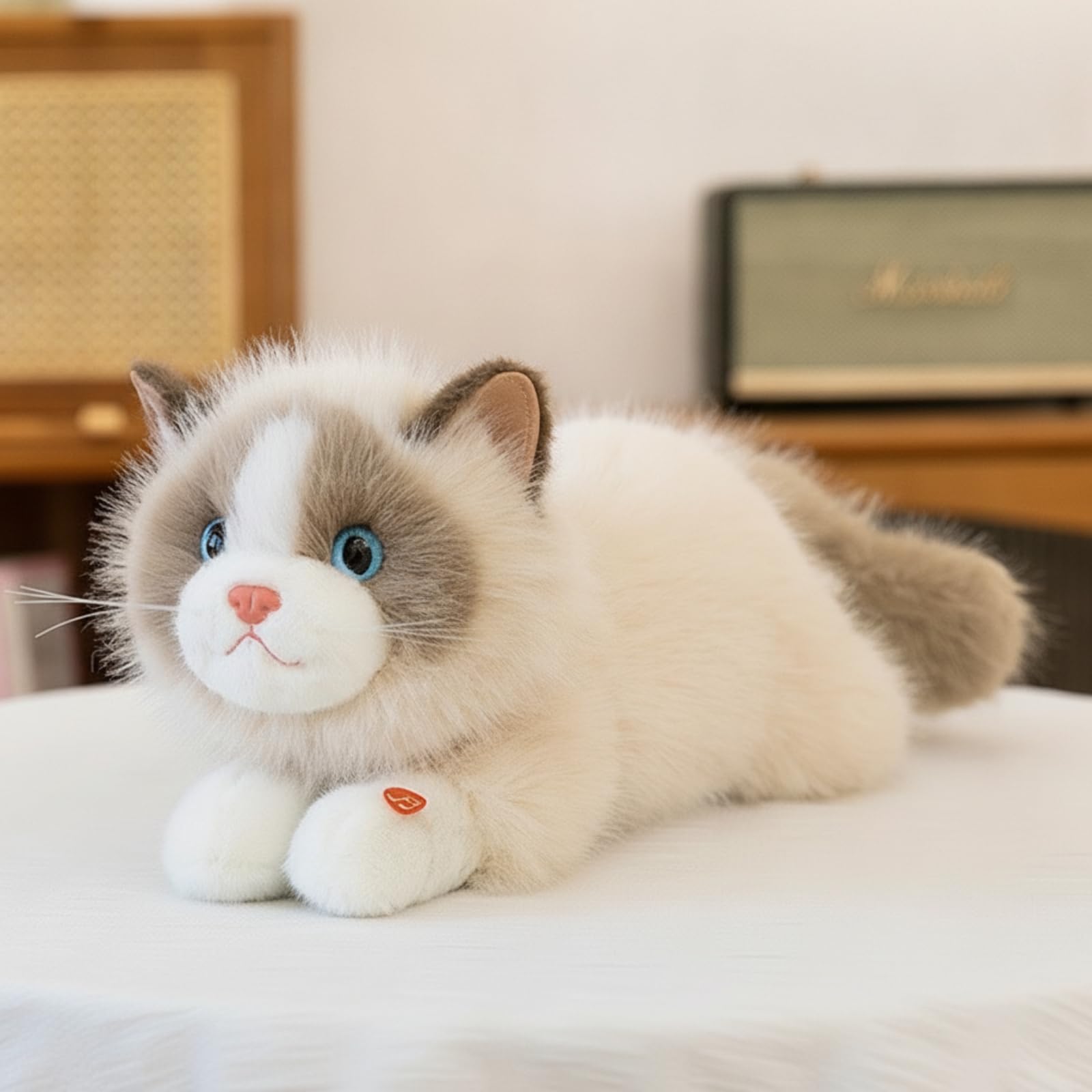 F Fityle Muñeco de Peluche con Sonido Gato de Peluche Juguete de Felpa Muñeca Suave Animal de Peluche con Sonido Activado por Presión y Tejido Mullido para, Color to 4, 58cm