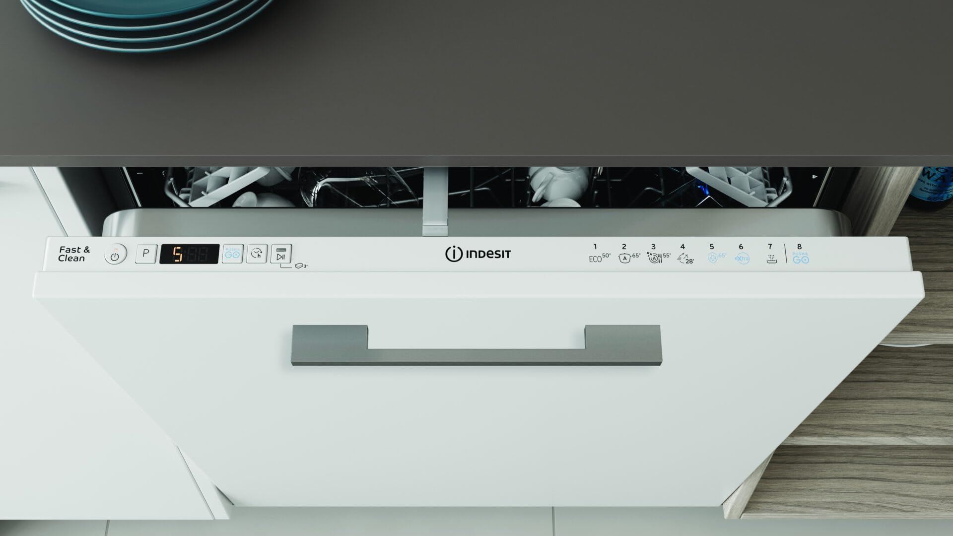 Lavastoviglie A Incasso I3ID534A A Scomparsa Totale, 60 Cm, 14 Coperti, 8 Programmi, 44 dB, Partenza Ritardata, Classe D