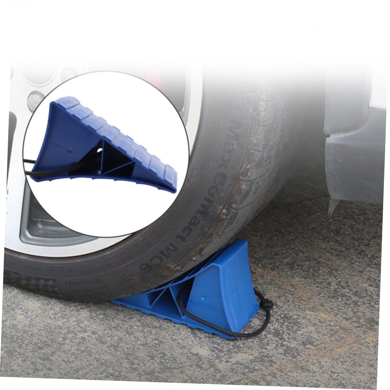 Ciieeo 2Pcs Tire Support Pad Heavy Duty Wheel Chocks Stopper for Trailers Rvs and Motorcycles Slip Design Weather Resistant Easy to Use Durable Support Blocks