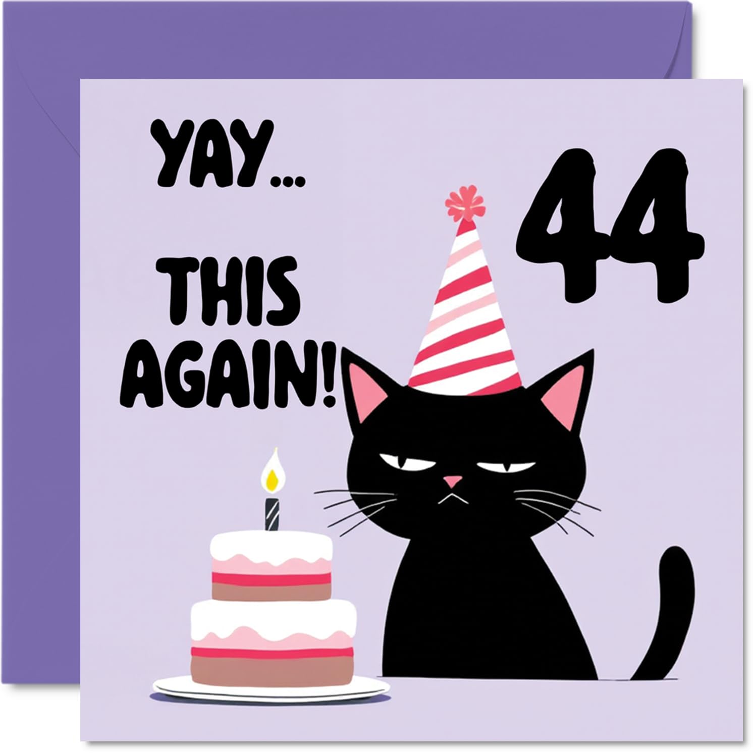 44th Birthday Cards for Women and Men, Yay This Again