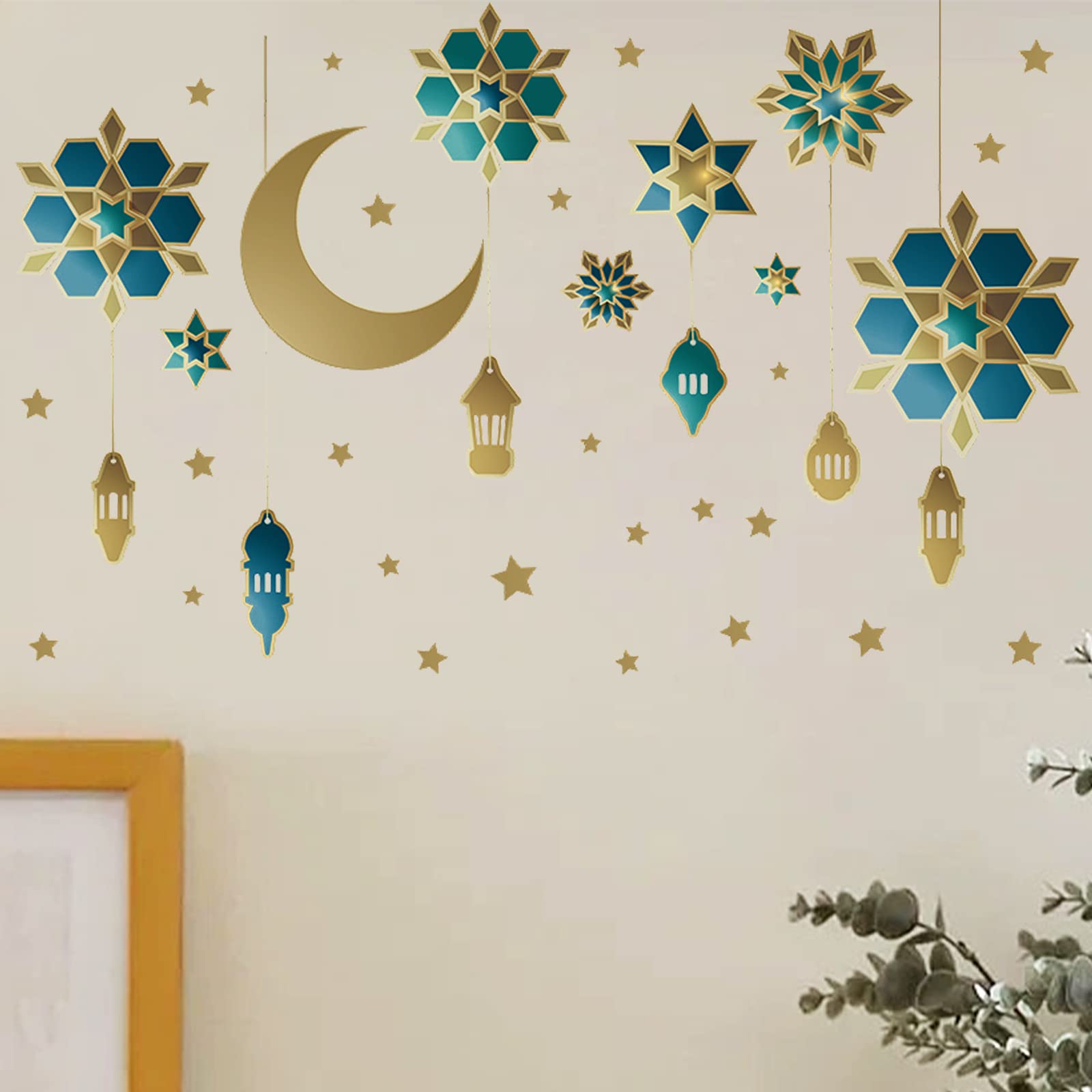 Ramadan-stickers Wanddecoratie - Prachtige Eid Mubarak wandkunst