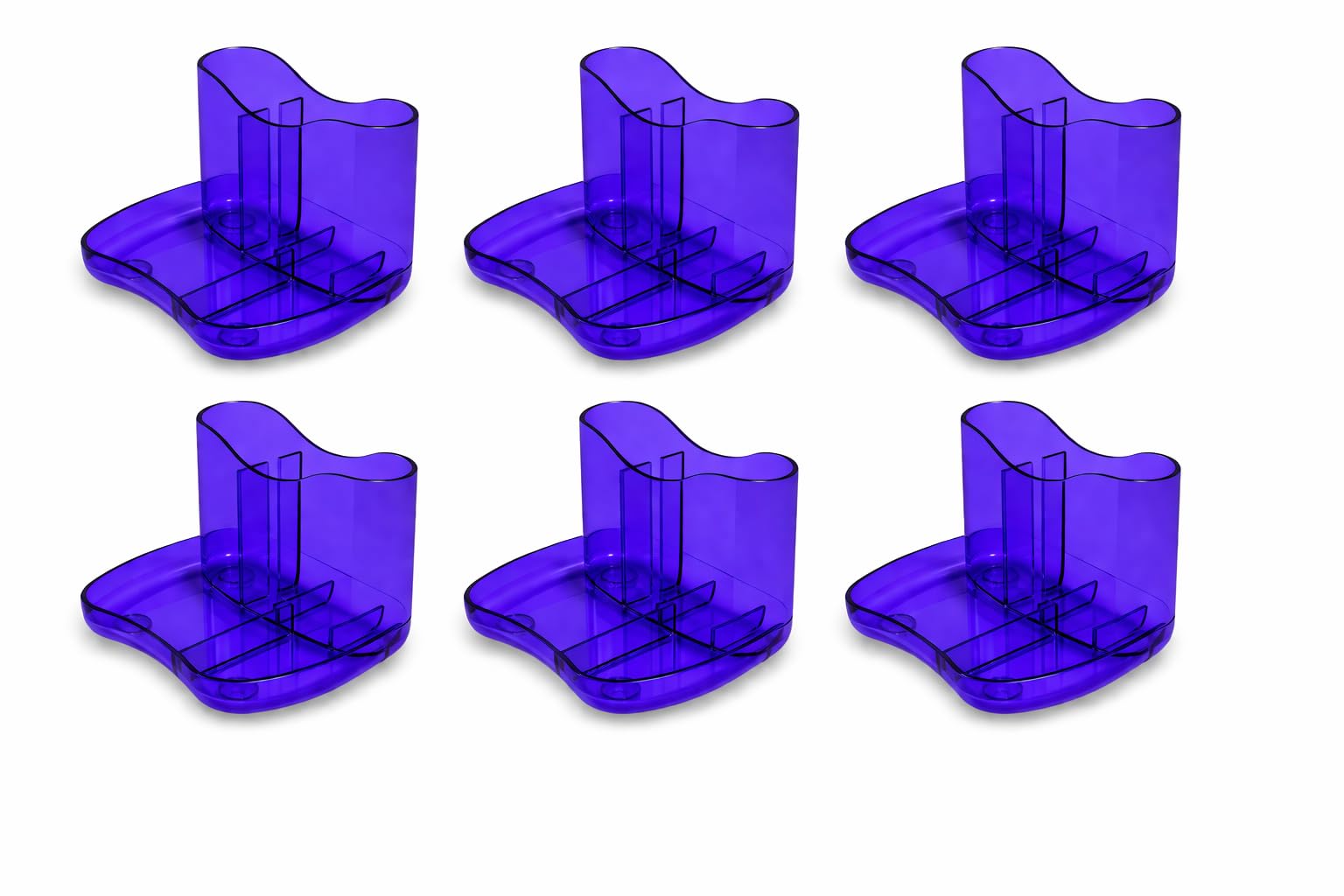 Deflecto Pack of 6 Gemstone collection Contemporary Kaddymaster Desk Tidy - Amethyst
