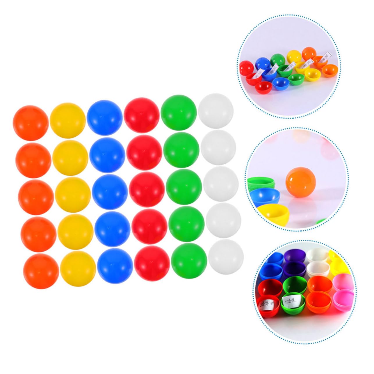 HOOTNEE Interactive Party Supplies 30pcs Openable Plastic Balls for Raffle Drawings Arts Crafts