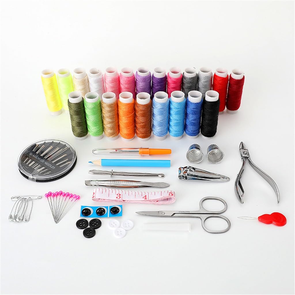 Kit de Costura para el hogar, Juego de Caja de Costura Multifuncional de 89 Piezas