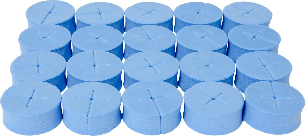 oxyCLONE oxyCERTS, 1 7/8, Blue Non-Toxic EVA Foam Plant Inserts for oxyCLONE Propagation Systems, 20-pack