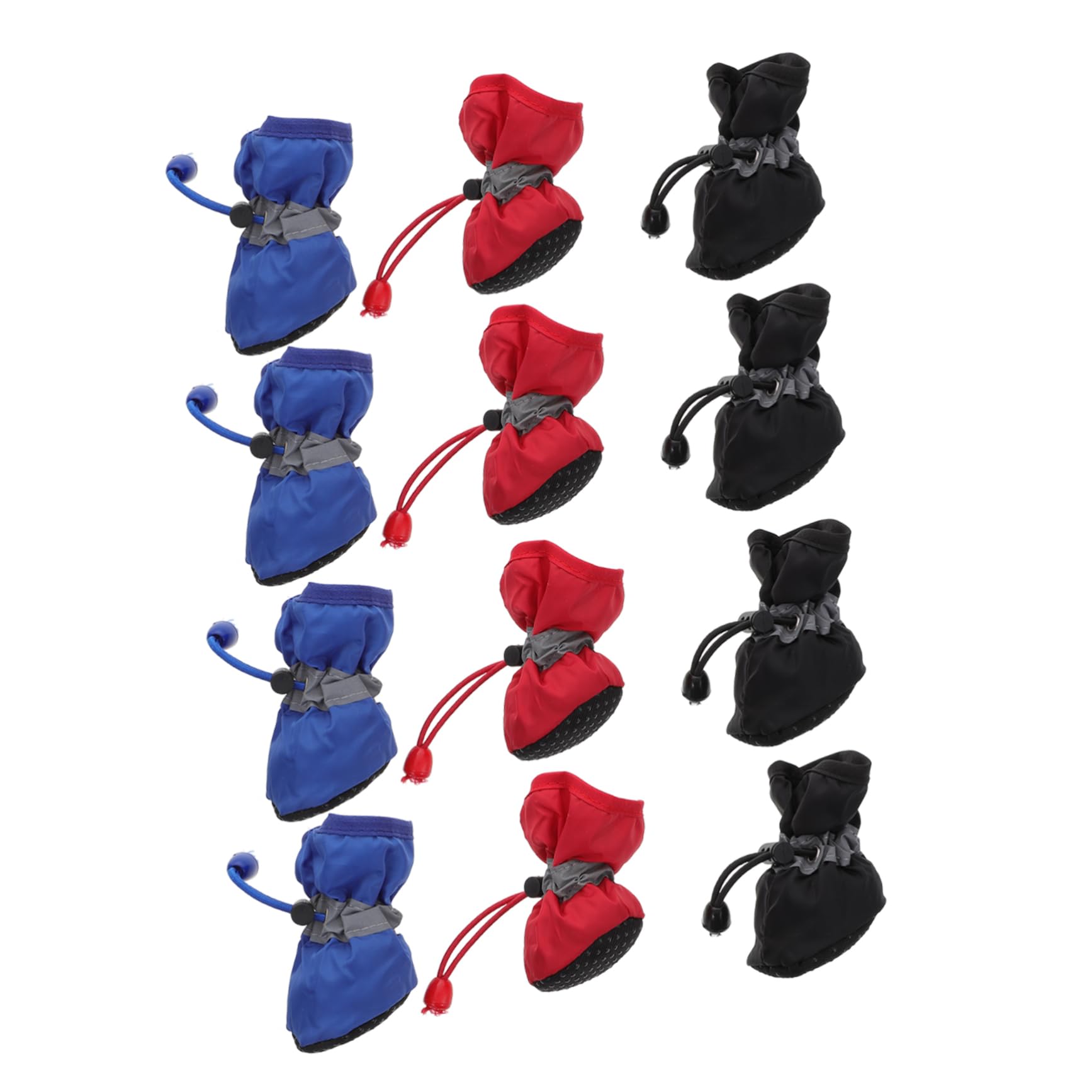 HEMOTON 3Sets Pet Rain Boots for Dogs Thickened Rain Shoes with Slip Soles Design for Outdoor Use Rainy Weather