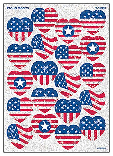 �g�����h ���ق��уV�[�� �L���L�� �A�����J���n�[�g �V�[�� 40�� Trend Sparkle Stickers Large Proud Hearts T-63303