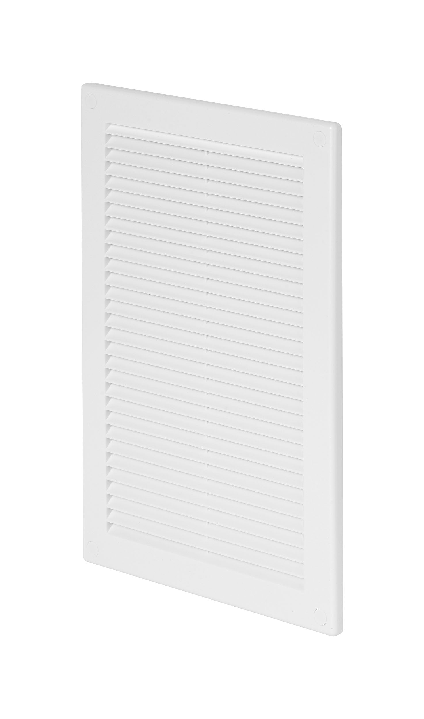 Awenta Plastic Air Vent Grille Cover 200x300mm 8x12 inch, White with Insect Grid Fly Net, Screw Hole Covers for Better Look