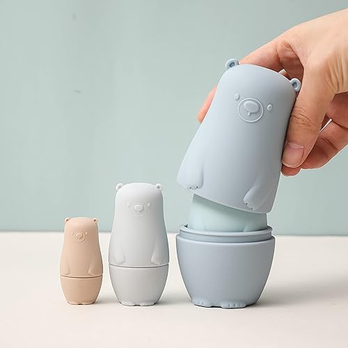 Miniatura 7 de Muñecas de anidación | Muñecas rusas de silicona para niños pequeños | Muñeca Matryoshka Montessori Juguete educativo | Juguetes de muñeca anidable