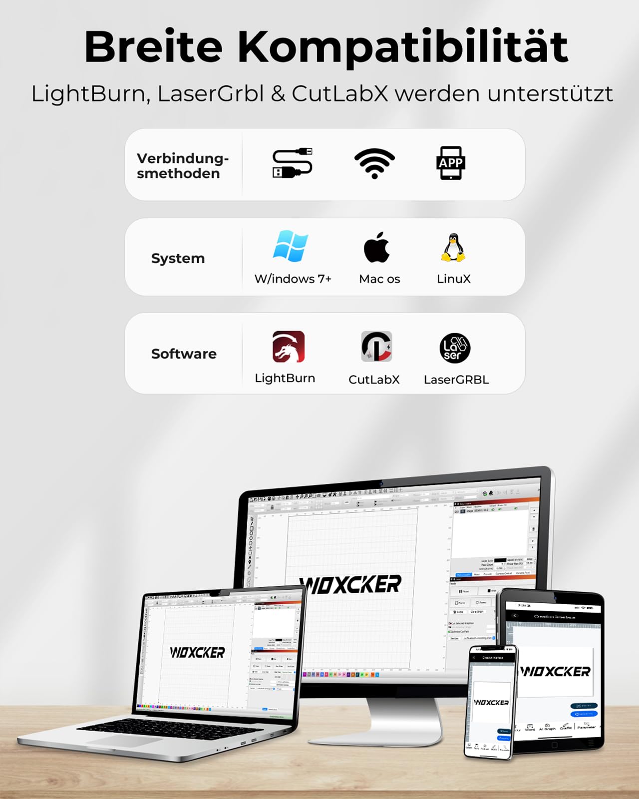 Laser Graviermaschine 10W, L2 MAX mit Gehäuse Lasergravur, 7 Sicherheitsverbesserungen, 0,01mm Präzision CNC Hochpräzise Laser Cutter 300x300 mm Arbeitsbereich für Holz, Metall, Acryl, Glas, Leder